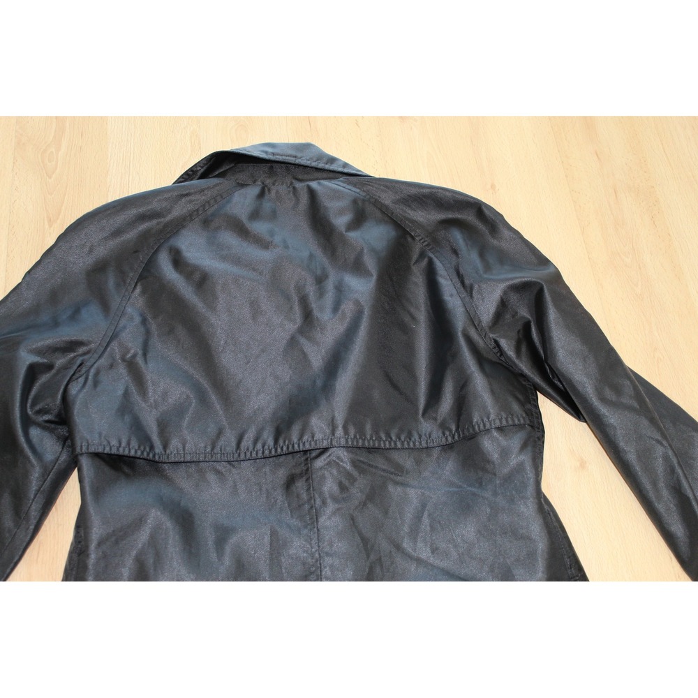 Michael Kors Women Jacket Black Trench Coat Lightweight Rain Jacket XS/P no belt - Picture 4 of 9